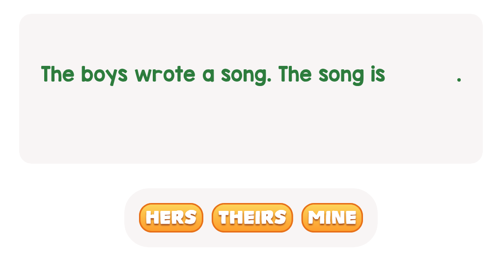 Choose the word that shows who wrote the song.