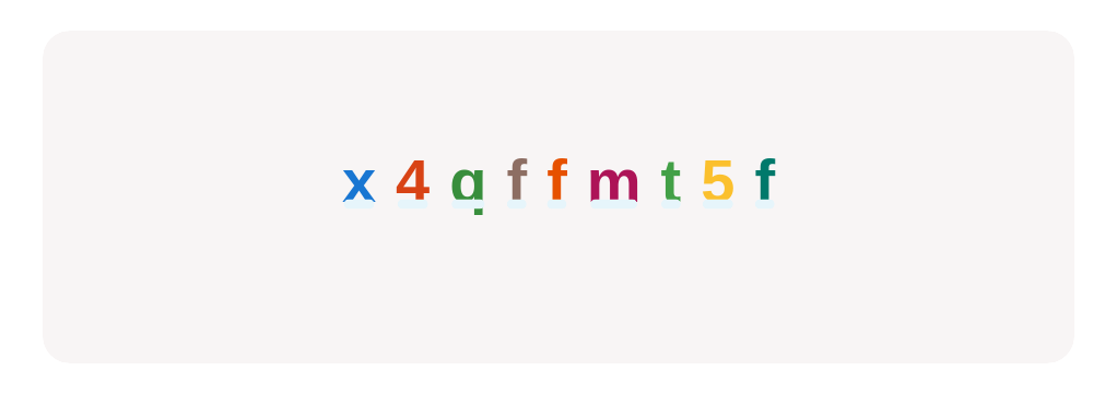 Click on every lowercase ‘f’ in this set.
