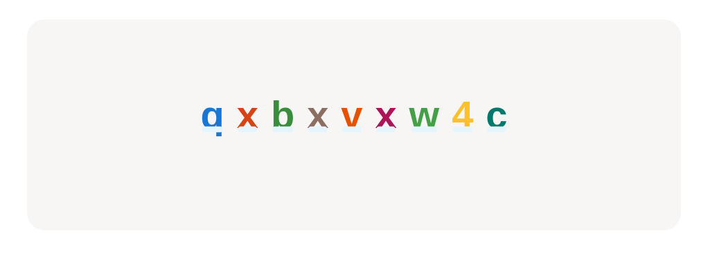 Click on every lowercase ‘x’ in this set.