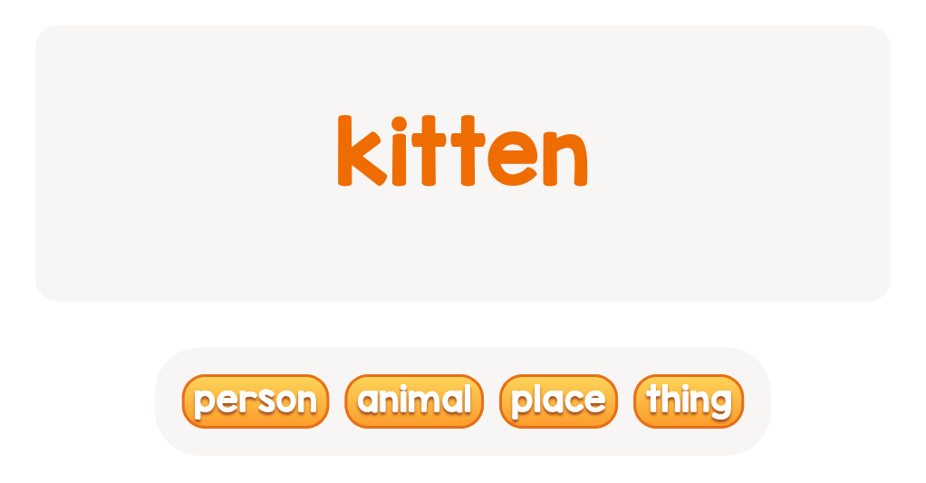 Common Nouns: Identify the Person, Animal, Place, or Thing