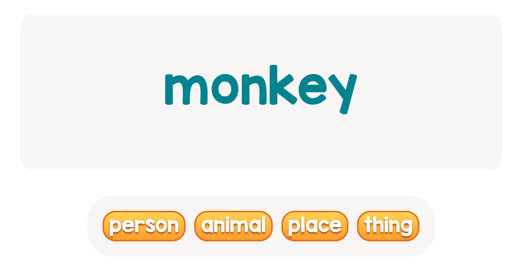 Common Nouns: Identify the Person, Animal, Place, or Thing