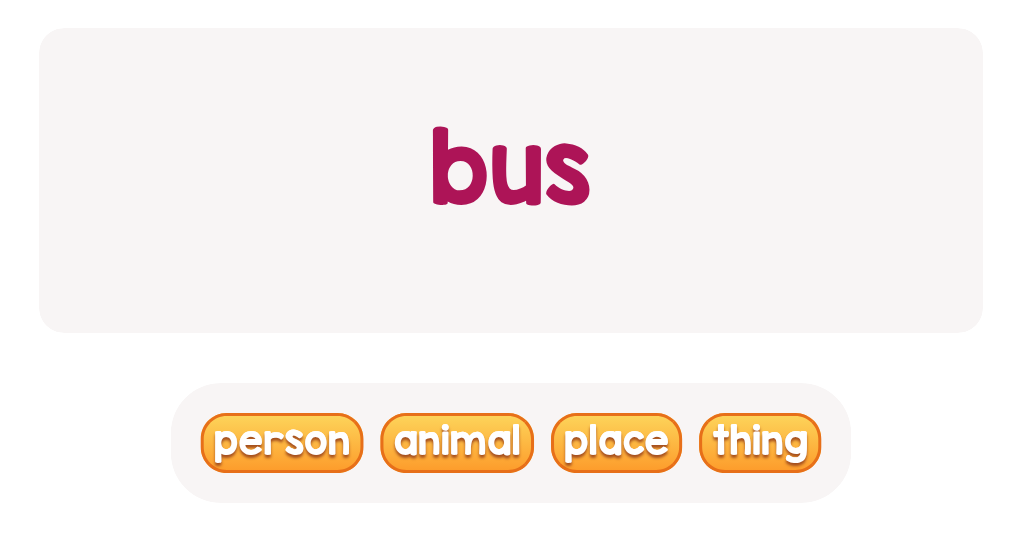 Common Nouns: Identify the Person, Animal, Place, or Thing