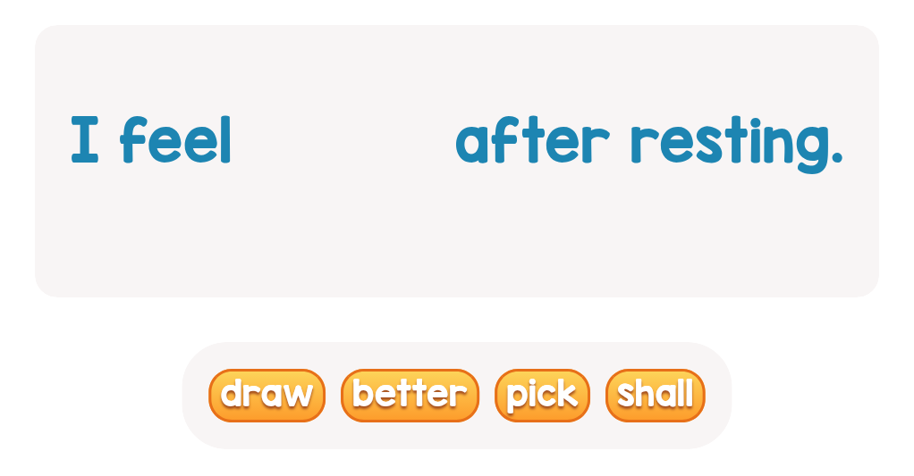Complete the Sentence - Find the missing word