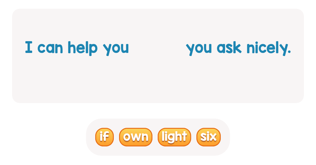 Complete the Sentence - Find the missing word