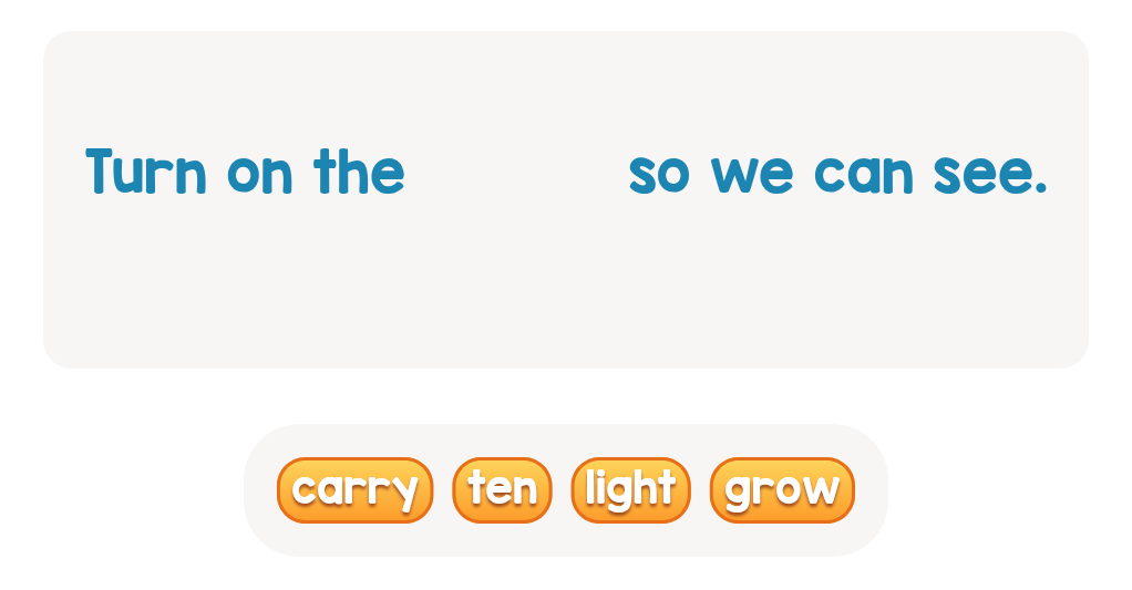 Complete the Sentence - Find the missing word