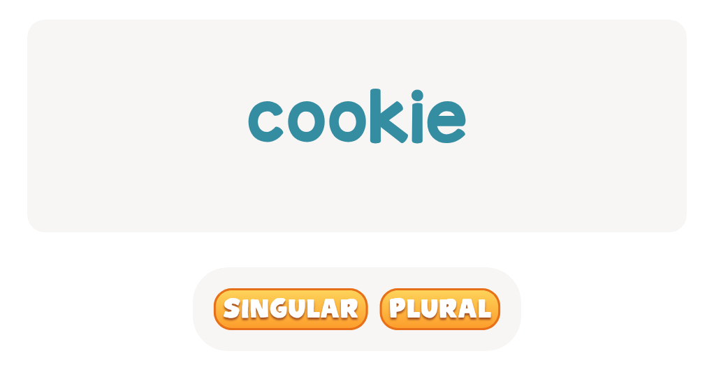 'cookie': singular or plural?