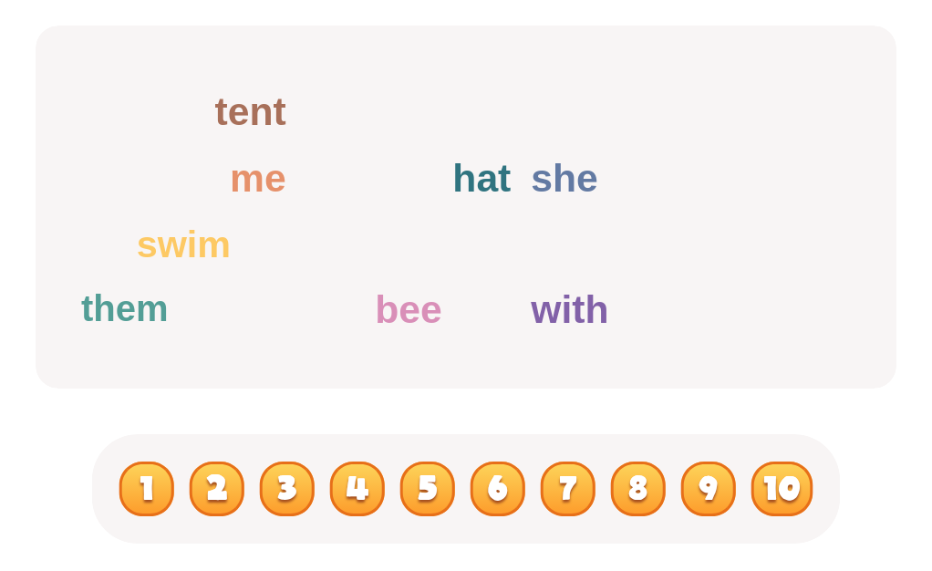 Count all the personal pronouns in this word set.