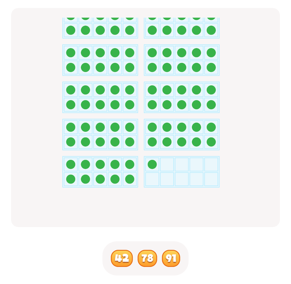 Count Base Ten Blocks up to 100 – Click the Correct Number