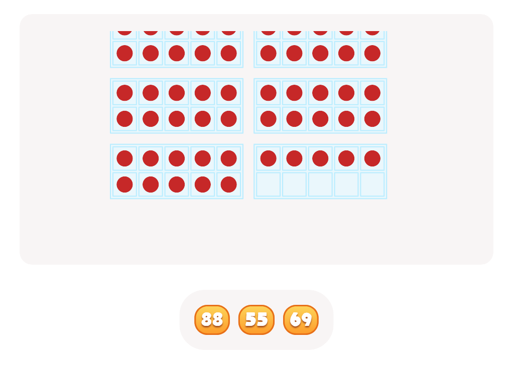 Count Base Ten Blocks up to 100 – Click the Correct Number