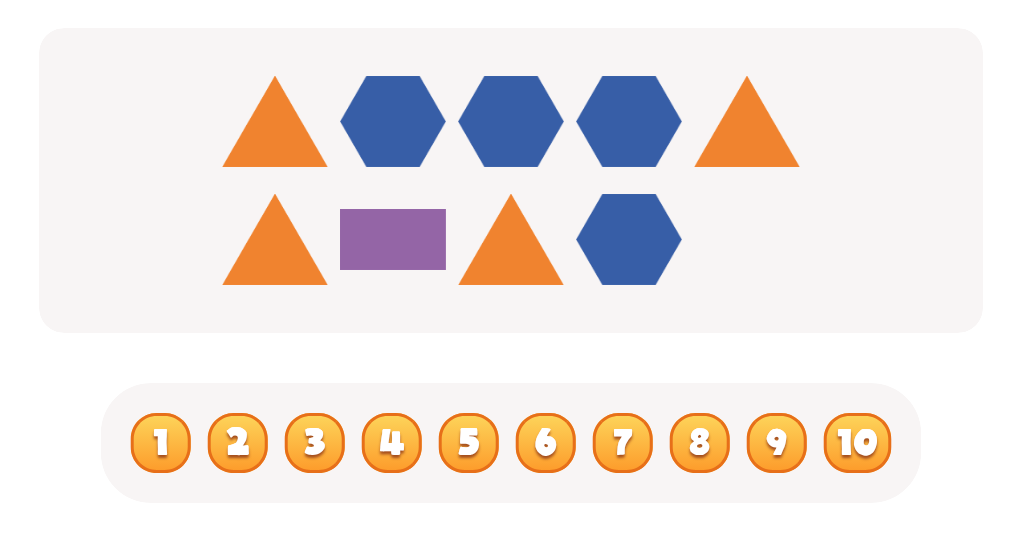 Count the 2D Shapes Worksheet: Counting to 10 Skills.