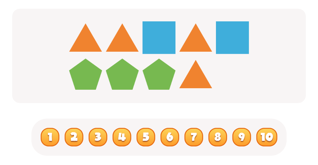 Count the 2D Shapes Worksheet: Counting to 10 Skills.