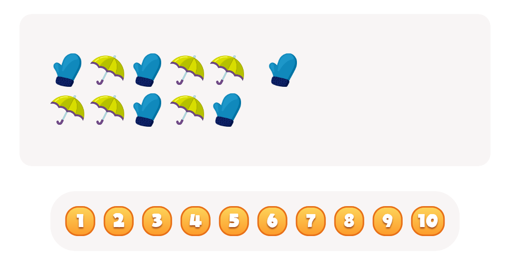 Count the  Mittens Worksheet