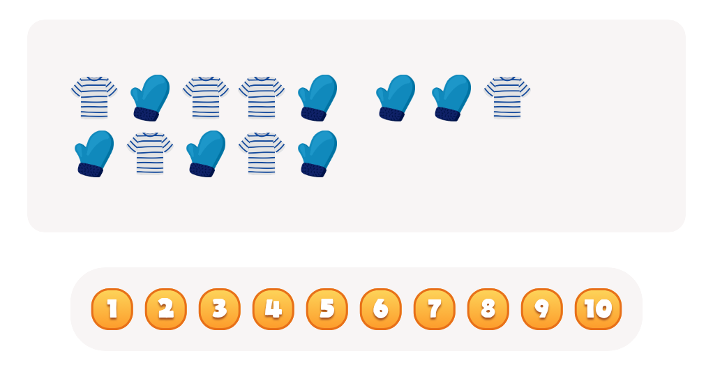 Count the  Mittens Worksheet