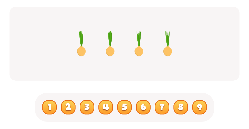 Count the  Onions Worksheet. Count up to  8 & 9 Skill
