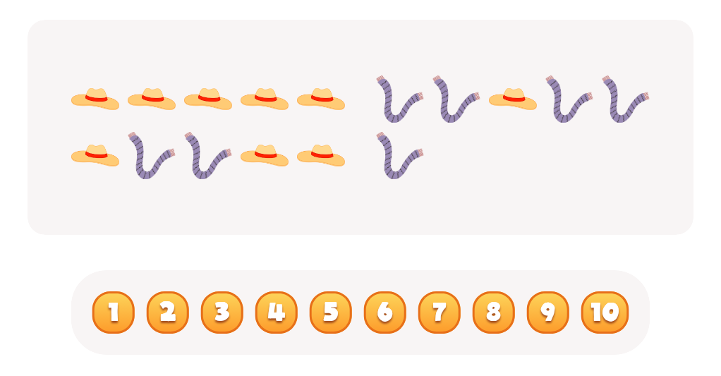 Count the  Scarves Worksheet