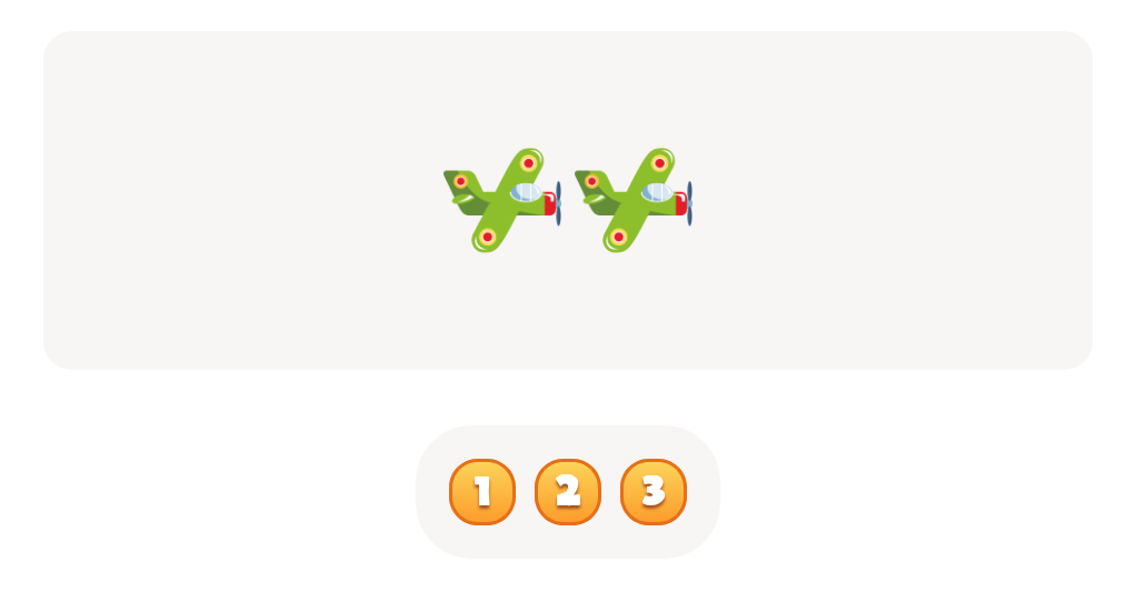 Count up to 3 - Count the  Airplanes Worksheet