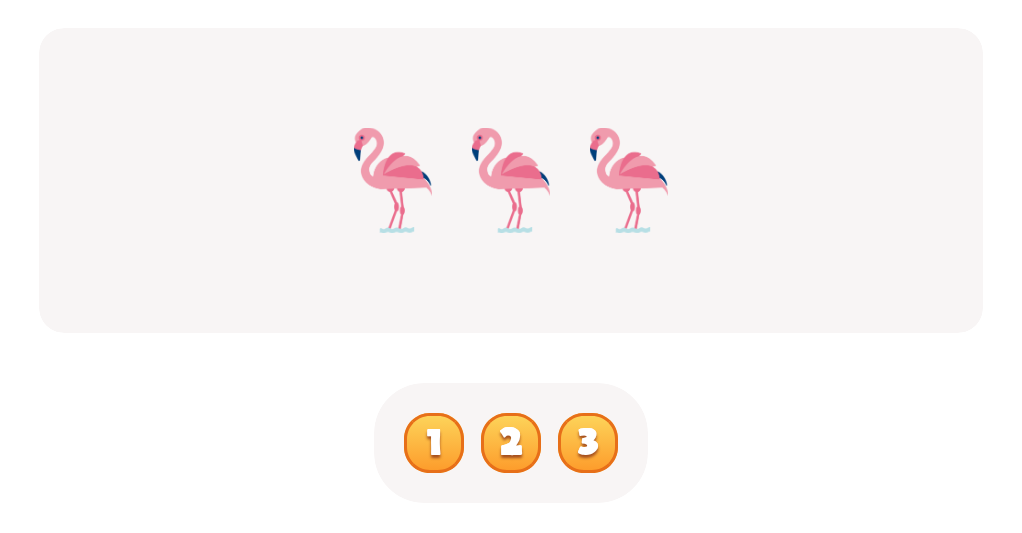 Count up to 3 - Count the  Flamingos Worksheet