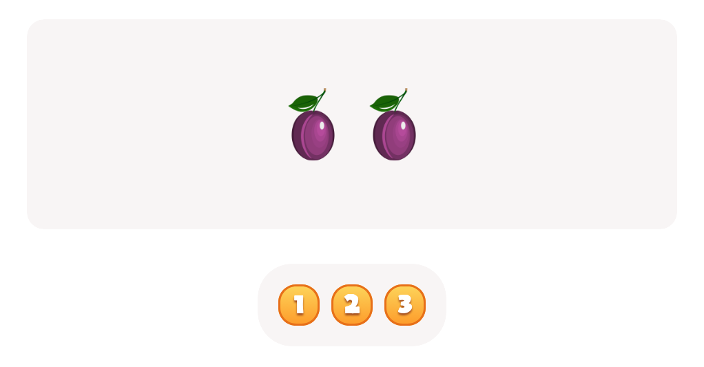 Count up to 3 - Count the  Plums Worksheet