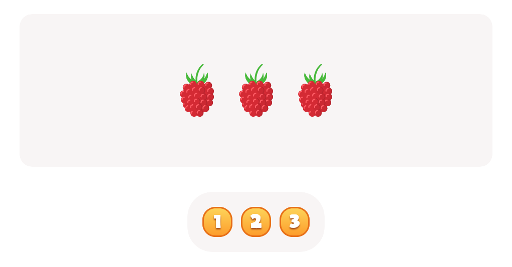Count up to 3 - Count the  Raspberries Worksheet