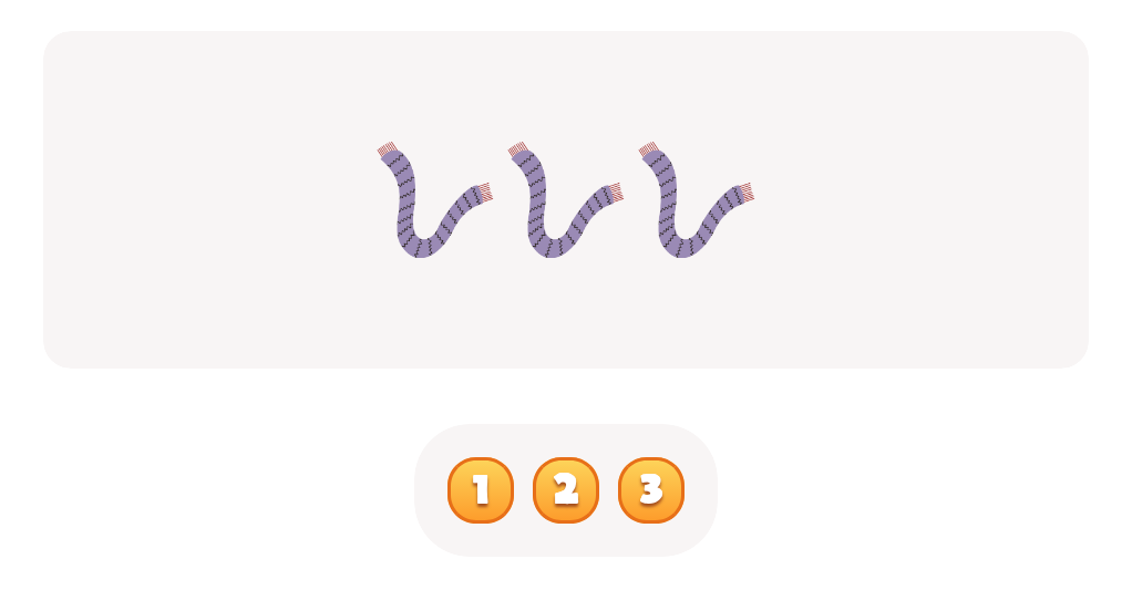 Count up to 3 - Count the  Scarves Worksheet