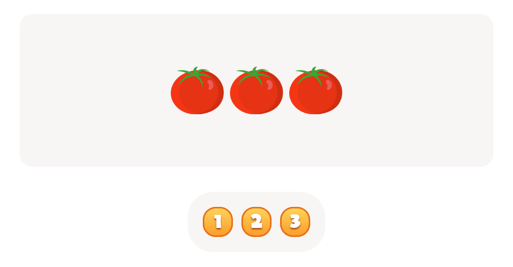 Count up to 3 - Count the  Tomatoes Worksheet