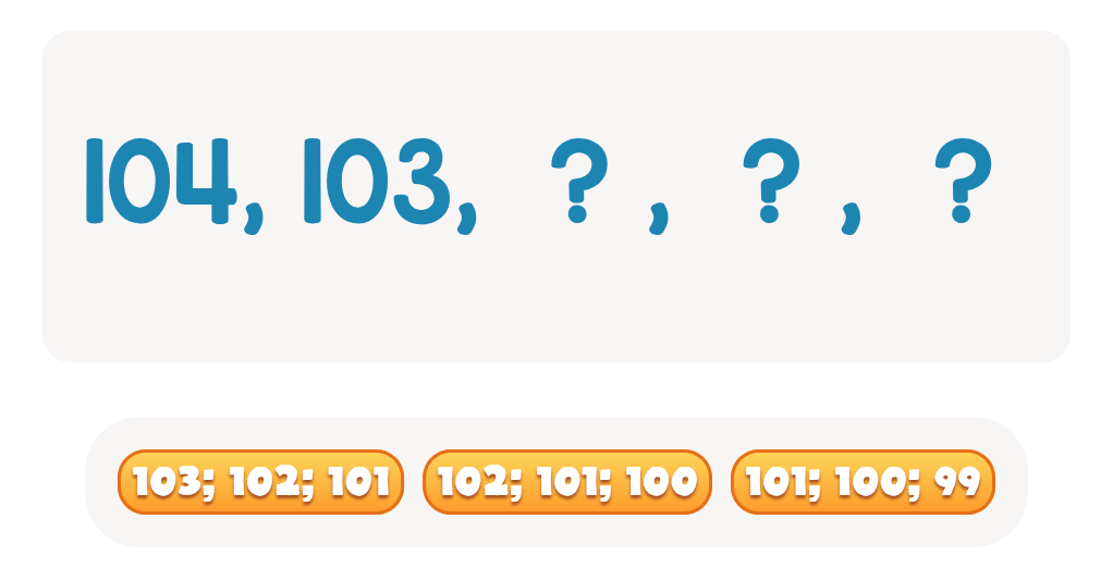 Counting Backwards from 120: Identify Missing Numbers