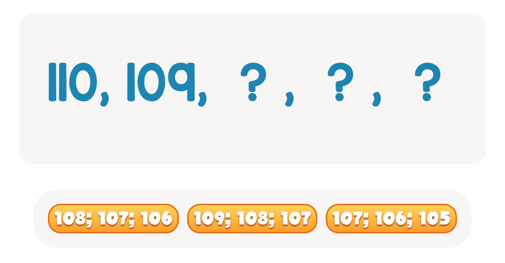 Counting Backwards from 120: Identify Missing Numbers
