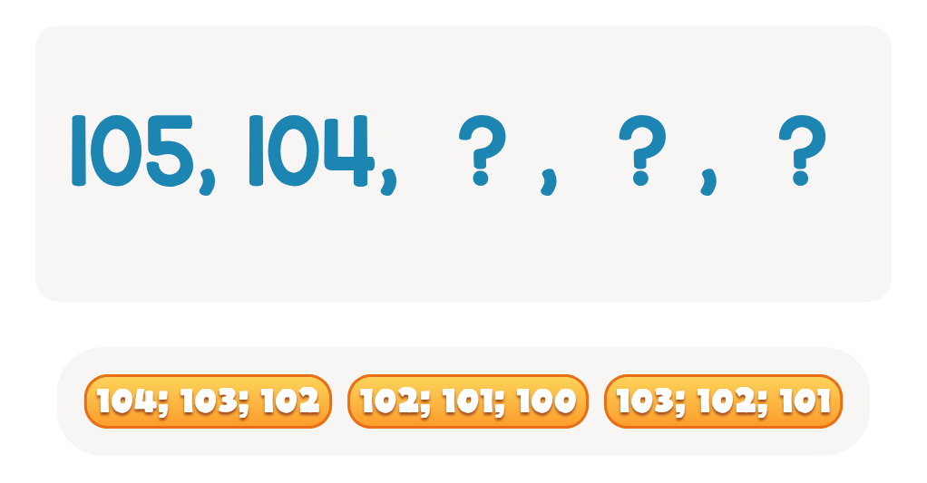 Counting Backwards from 120: Identify Missing Numbers