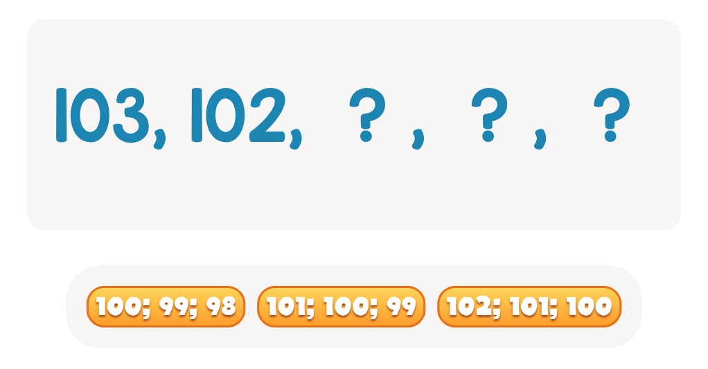Counting Backwards from 120: Identify Missing Numbers