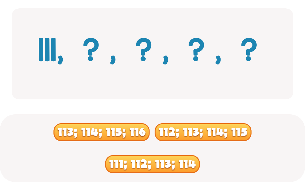 Counting Forward Up to 120 - Find the Next Numbers in Sequence