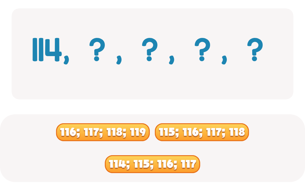 Counting Forward Up to 120 - Find the Next Numbers in Sequence