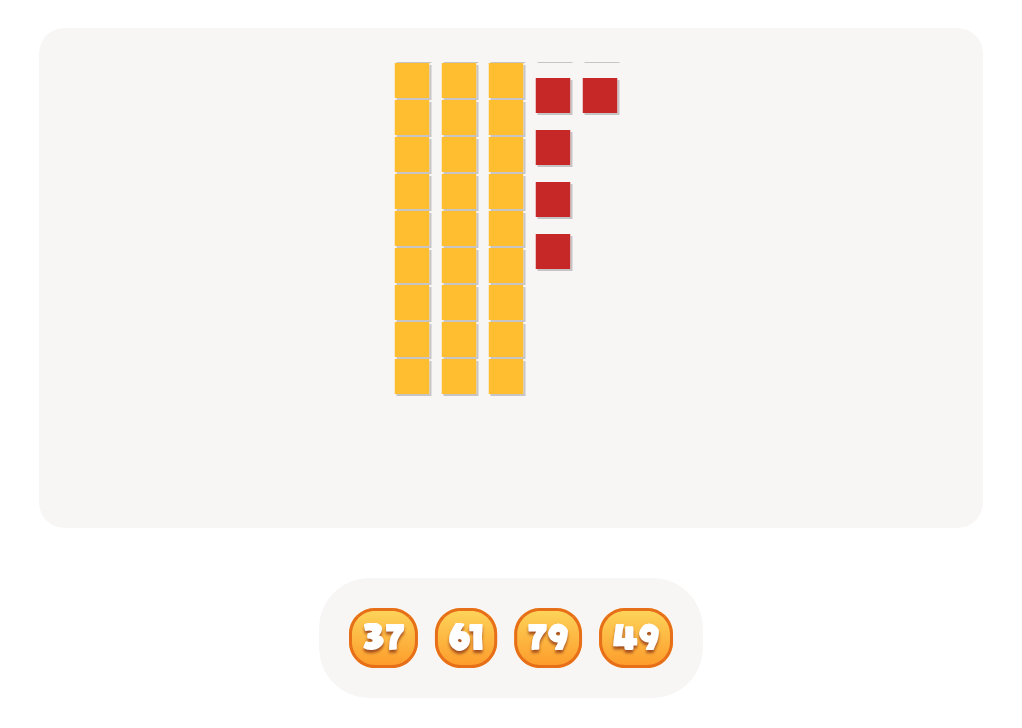 Counting with Base Ten Blocks up to 100 – Find the Correct Number
