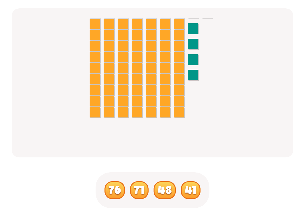 Counting with Base Ten Blocks up to 100 – Find the Correct Number