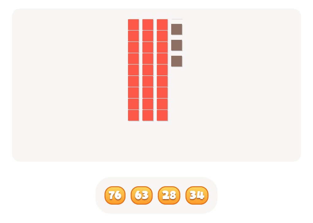 Counting with Base Ten Blocks up to 100 – Find the Correct Number