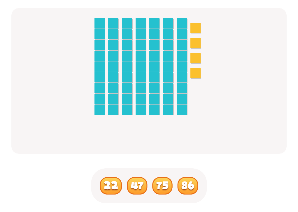 Counting with Base Ten Blocks up to 100 – Find the Correct Number