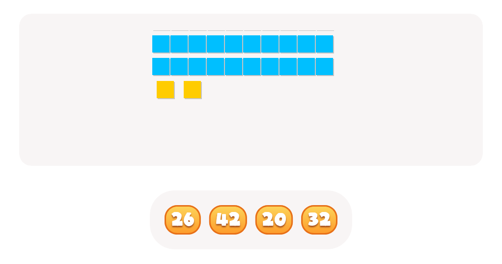 Counting with Base Ten Blocks up to 50 – Find the Correct Number