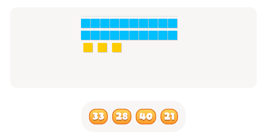Counting with Base Ten Blocks up to 50 – Find the Correct Number