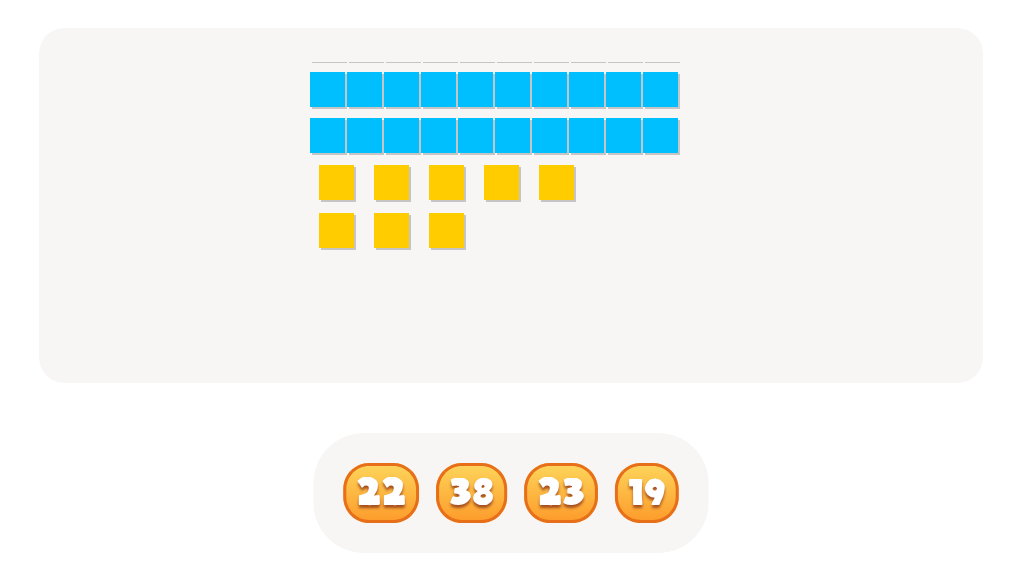 Counting with Base Ten Blocks up to 50 – Find the Correct Number