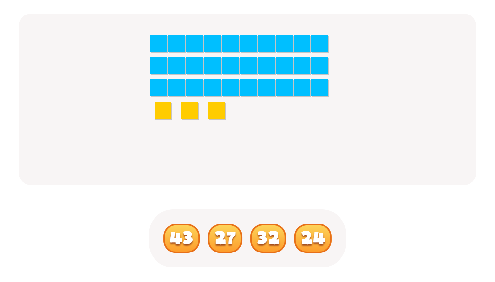 Counting with Base Ten Blocks up to 50 – Find the Correct Number