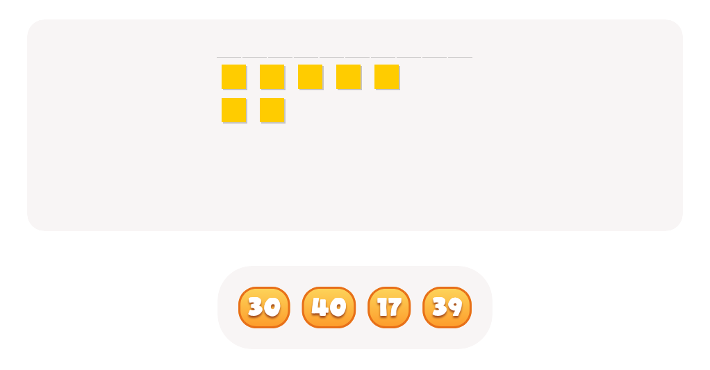 Counting with Base Ten Blocks up to 50 – Find the Correct Number