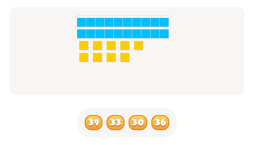 Counting with Base Ten Blocks up to 50 – Find the Correct Number