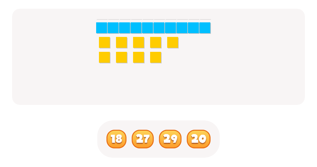 Counting with Base Ten Blocks up to 50 – Find the Correct Number