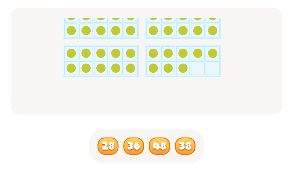 Counting with Base Ten Blocks up to 50 – Find the Correct Number