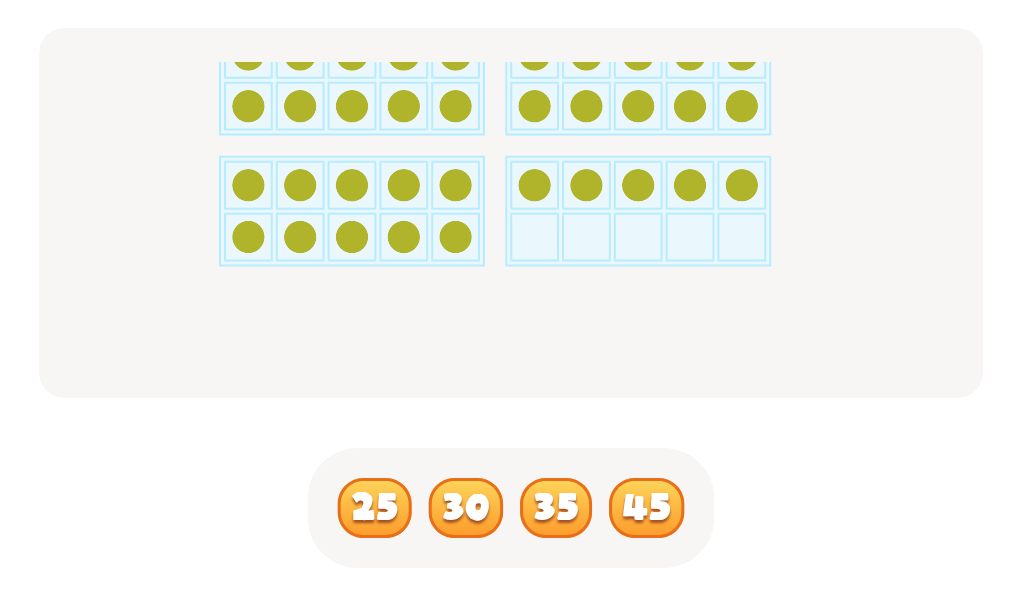 Counting with Base Ten Blocks up to 50 – Find the Correct Number