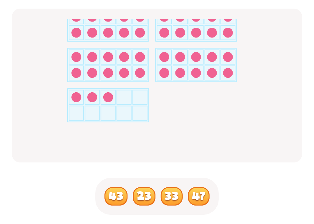 Counting with Base Ten Blocks up to 50 – Find the Correct Number