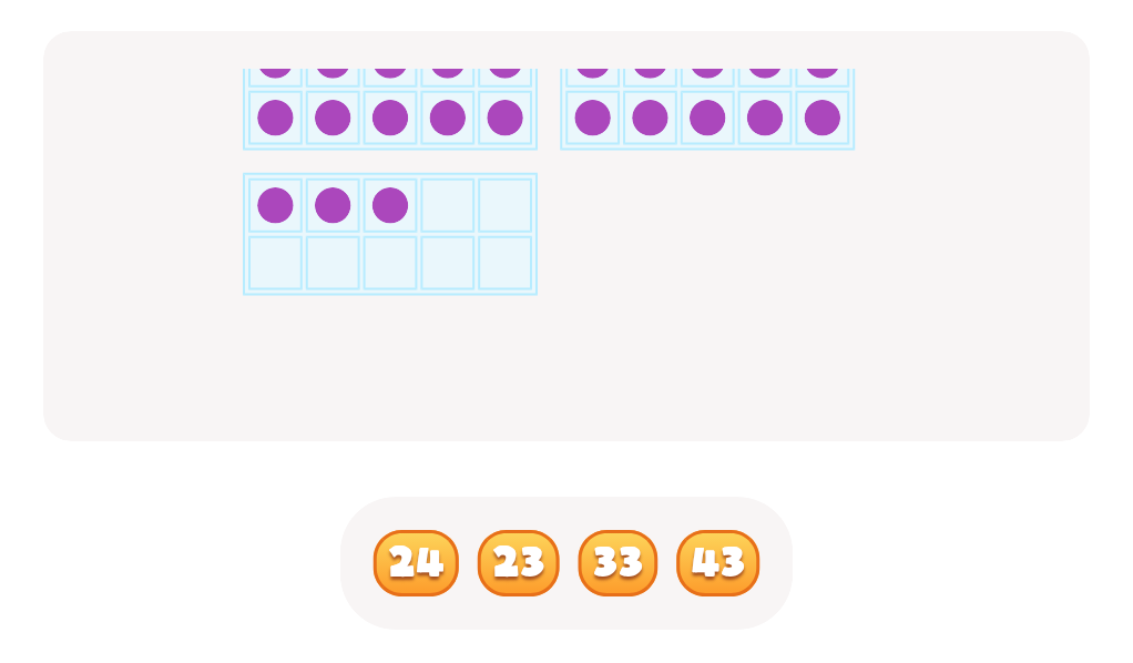 Counting with Base Ten Blocks up to 50 – Find the Correct Number