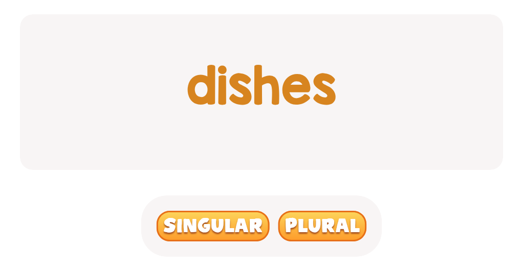 'dishes': singular or plural?