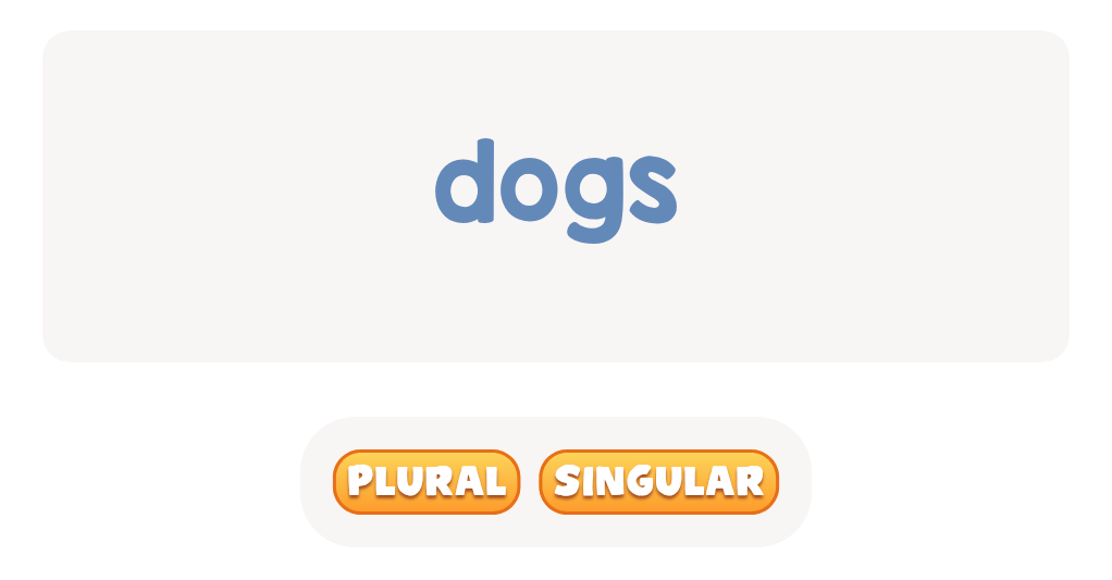 'dogs': singular or plural?