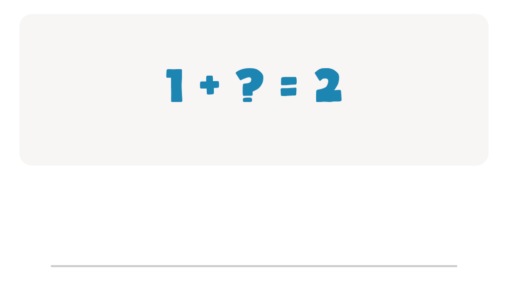 Doubles Facts Worksheet: Type the Missing Number in 1 + ? = 2