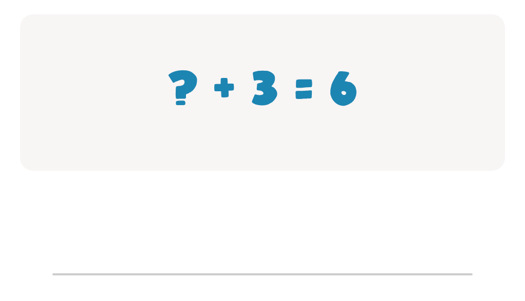 Doubles Facts Worksheet: Type the Missing Number in ? + 3 = 6 Worksheet